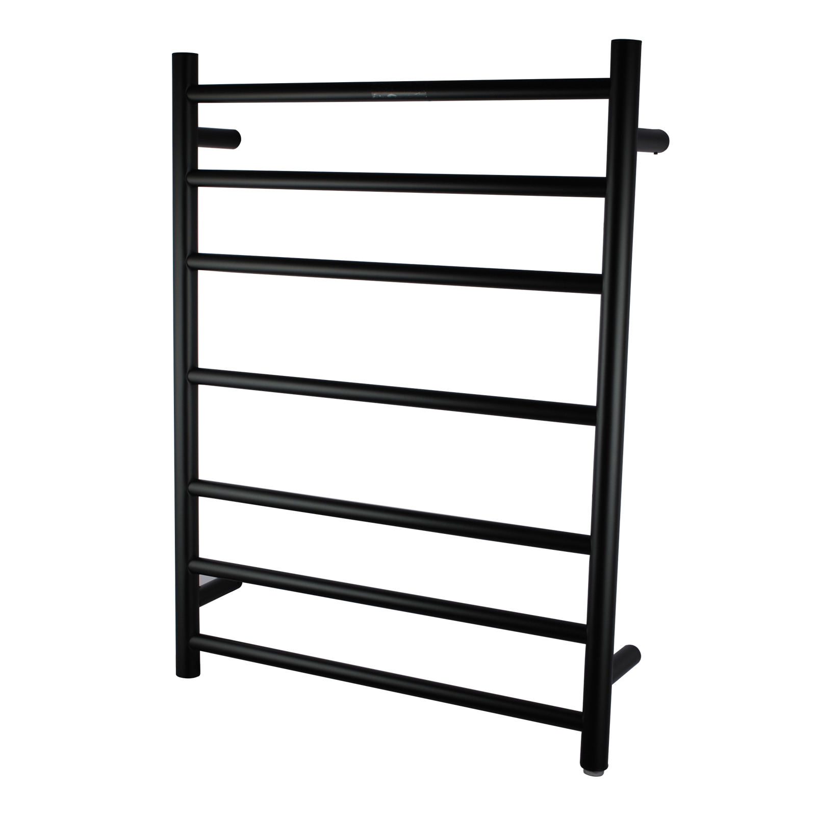 Round Matte Black Electric Heated Towel Rack 7 Bars Exemplary Kitchens & Bathrooms